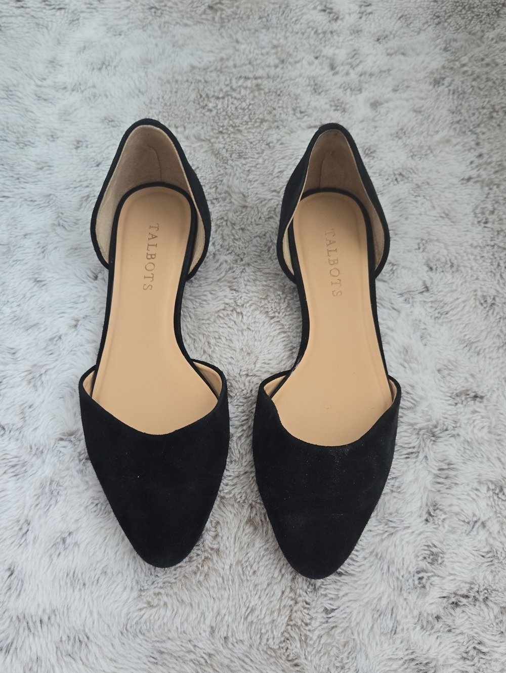 Talbots black velvet flats
